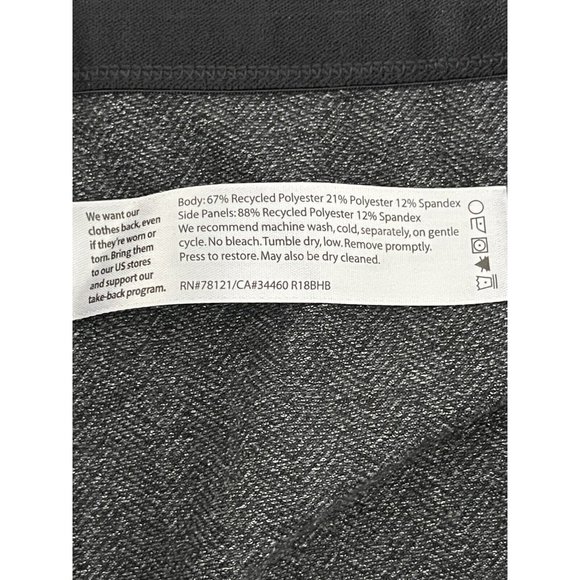 Eileen Fisher Recycled Polyester Herringbone Stretch Leggings ‎ Side Stripe XS - Picture 6 of 10
